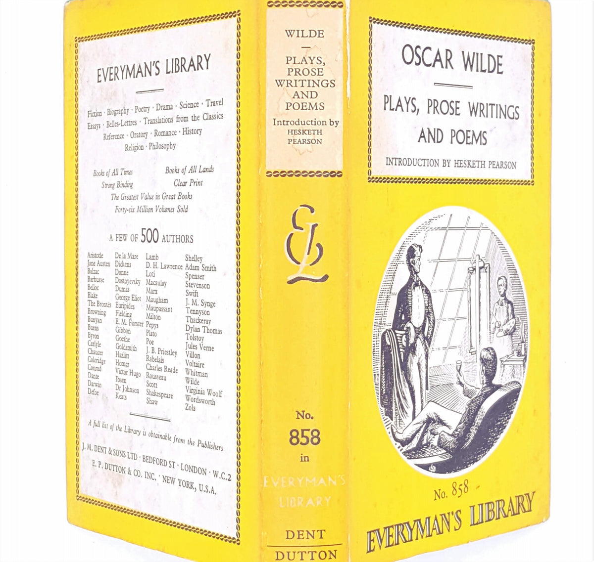 Oscar Wilde's Plays, Prose, Writings and Poems Dent Dutton Edition 1967