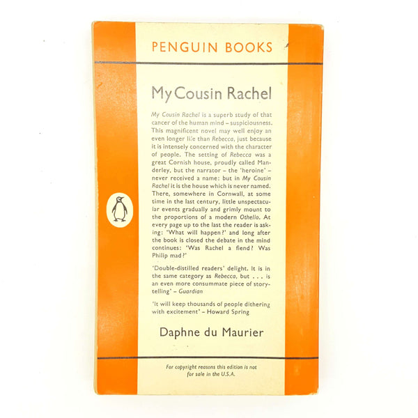 Daphne du Maurier’s My Cousin Rachel - Penguin 1962 - Country House Library
