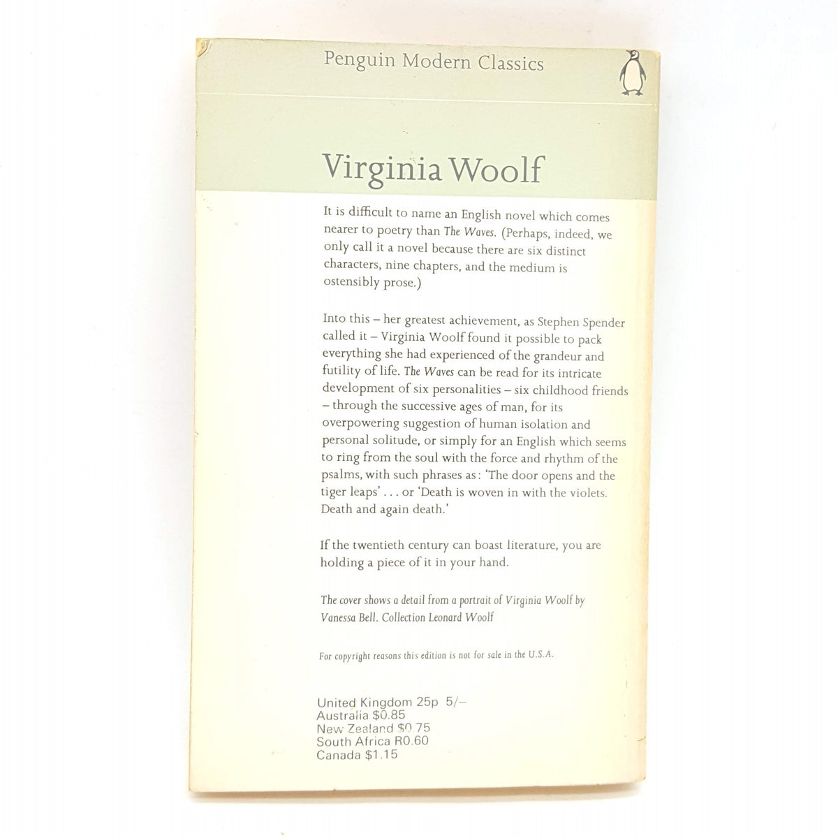 Virginia Woolf's The Waves 1966-9