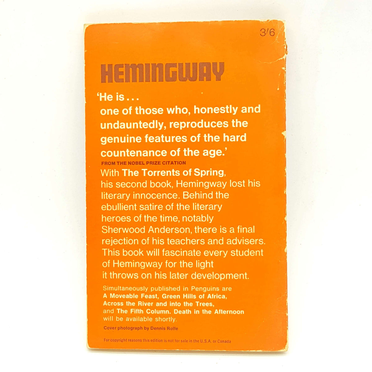 Ernest Hemingway’s The Torrents of Spring 1966