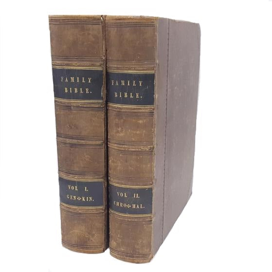Family Bible Volumes 1&amp;2 1850