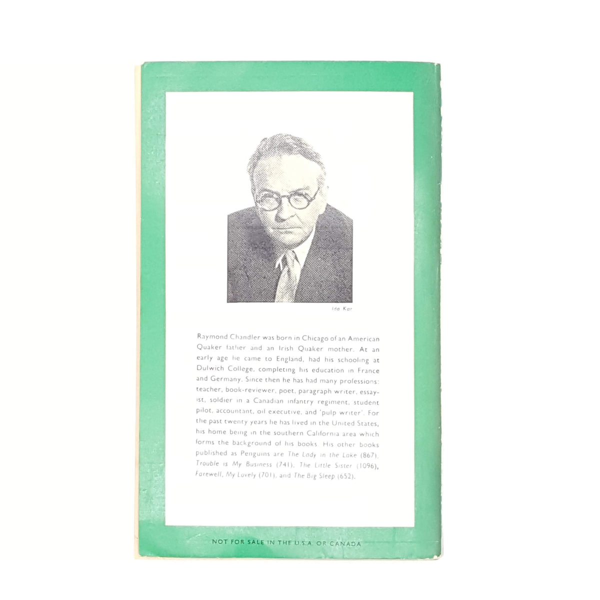 Raymond Chandler’s Trouble is My Business 1951-2 - Penguin