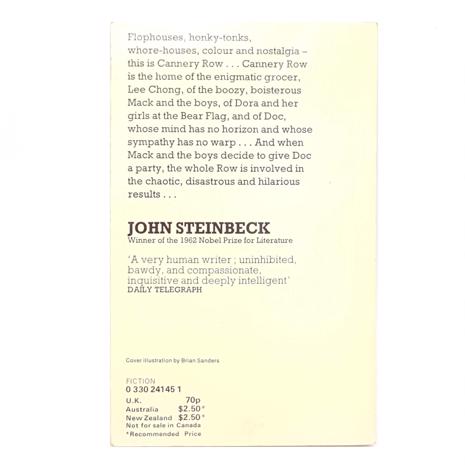 John Steinbeck s Cannery Row 1974 Country House Library