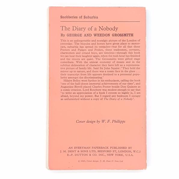 The Diary of Nobody by George and Weedon Grossmith 1964 - Dent