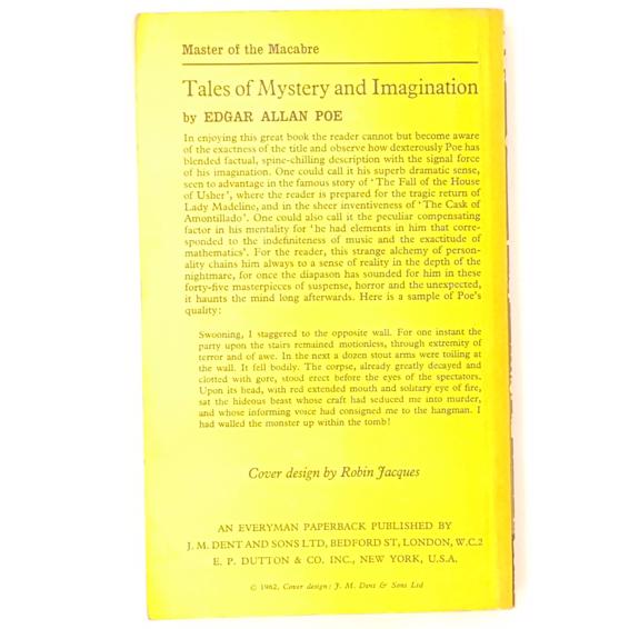 Edgar Allan Poe's Tales of Mystery and Imagination 1962 - Dent
