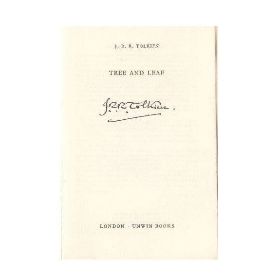 Tolkien’s Tree and Leaf 1972
