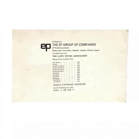 Lawn Tennis: Know The Game 1973