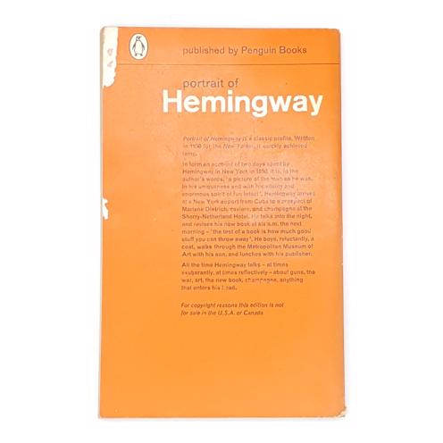 Portrait of Hemingway by Lillian Rose 1962