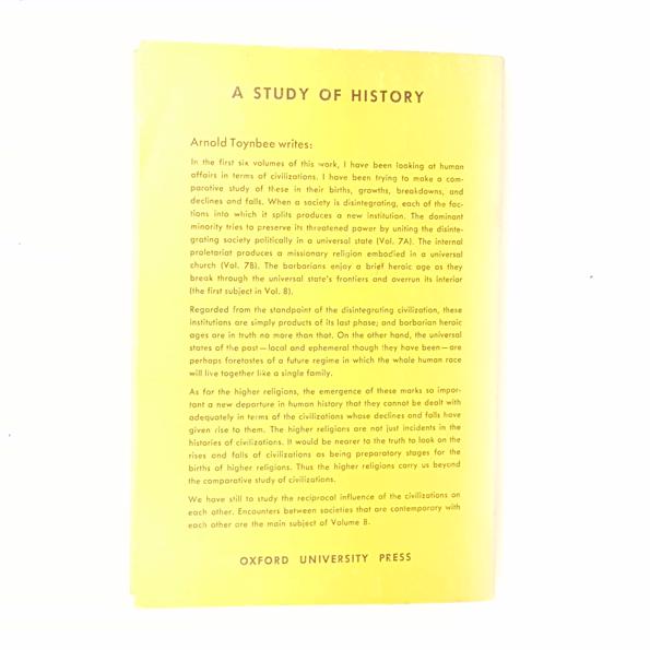 A Study of History by Arnold J. Toynbee 1963 - Oxford