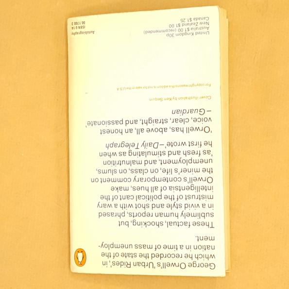 George Orwell's The Road to Wigan Pier 1972 - Penguin