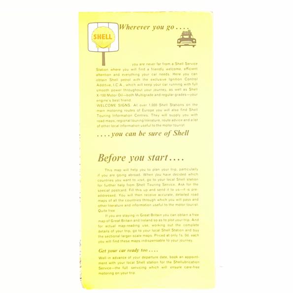 Europe Map Shell Maps: Western Europe - Shell Touring | Country House Library - Country ...