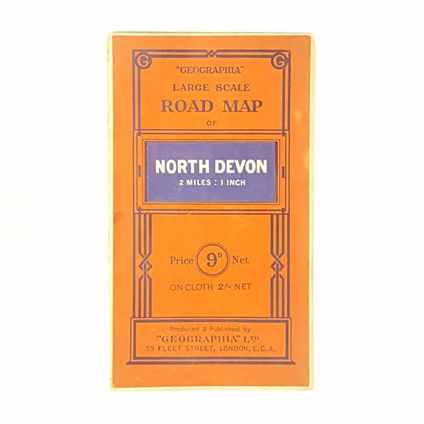“Geographia” Large Scale Road Map of North Devon