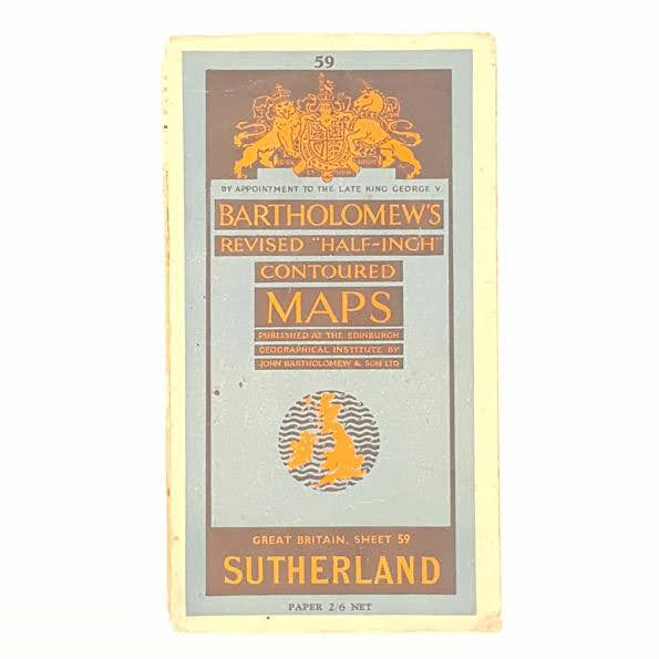 Bartholomew’s Maps Sutherland (Sheet 59) 1937