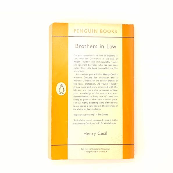 Brothers In Law by Henry Cecil 1962 - Penguin