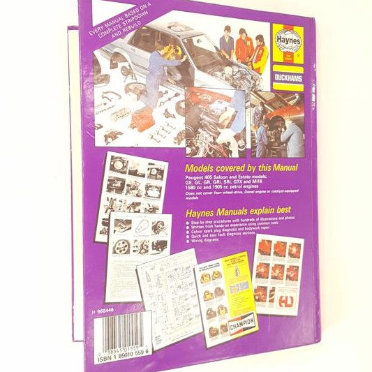 Haynes Manual 1559 Peugeot 405 1988 - 1990