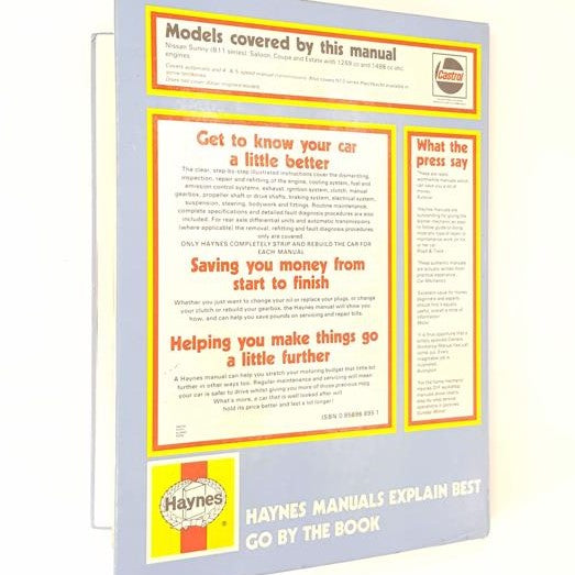 Haynes Manual 895 Nissan / Datsun Sunny 1982 - 1983