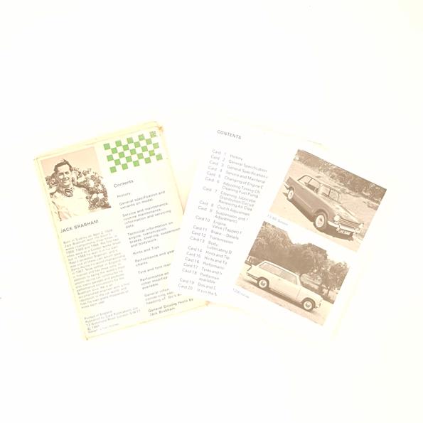 Jack Brabham's Car Care Cards: Service Your Own Triumph Herald 1968