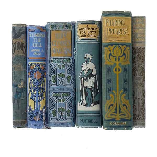 Books By The Foot: Highly Decorative Blue Collection