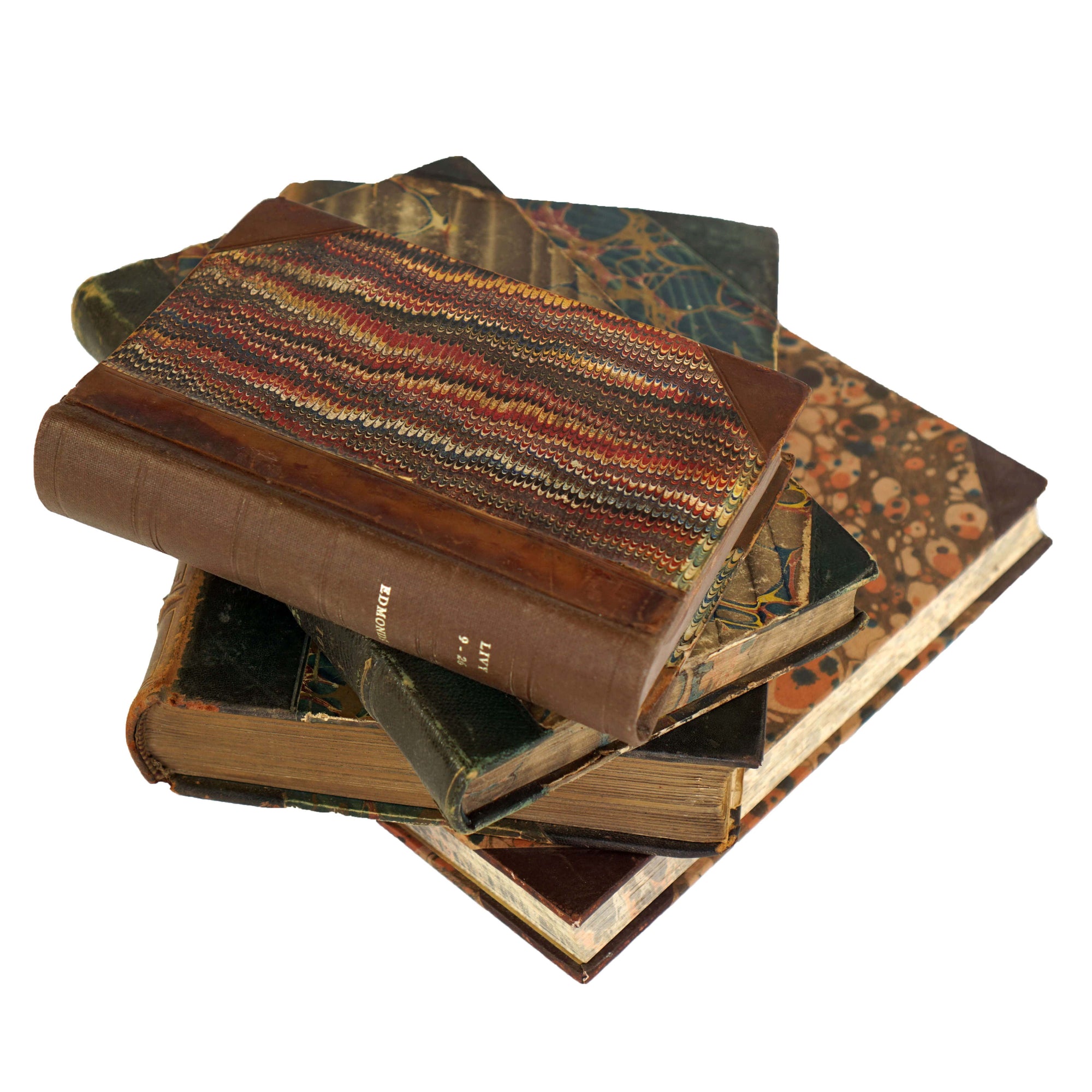 Books By The Foot: Marbled Vintage Book Collection