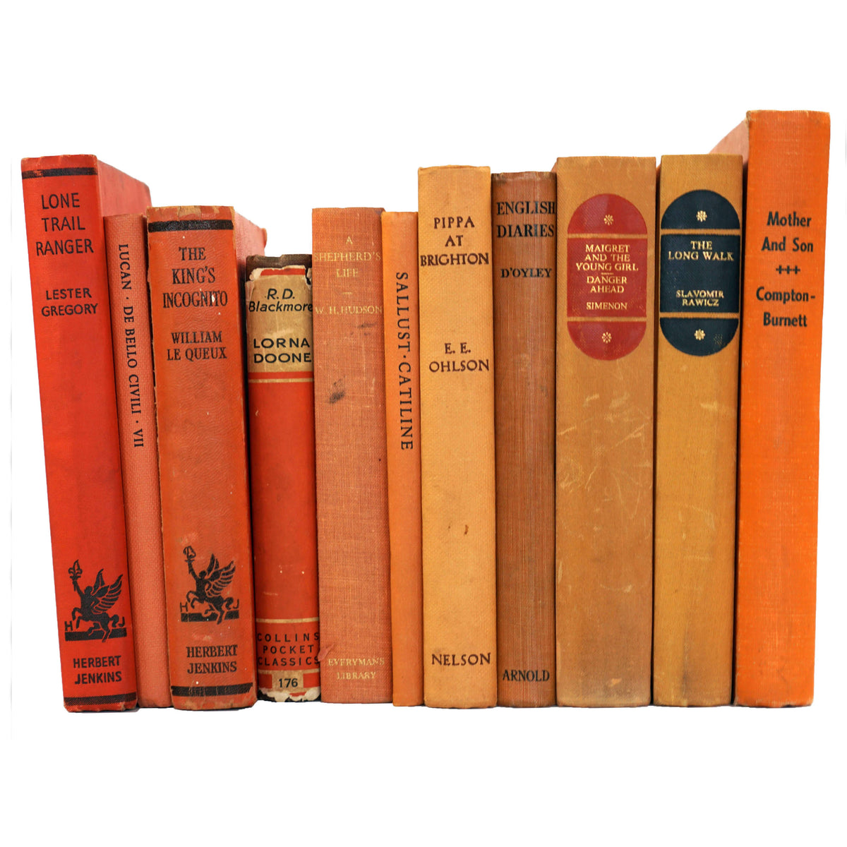 Books By The Foot: Vintage Orange