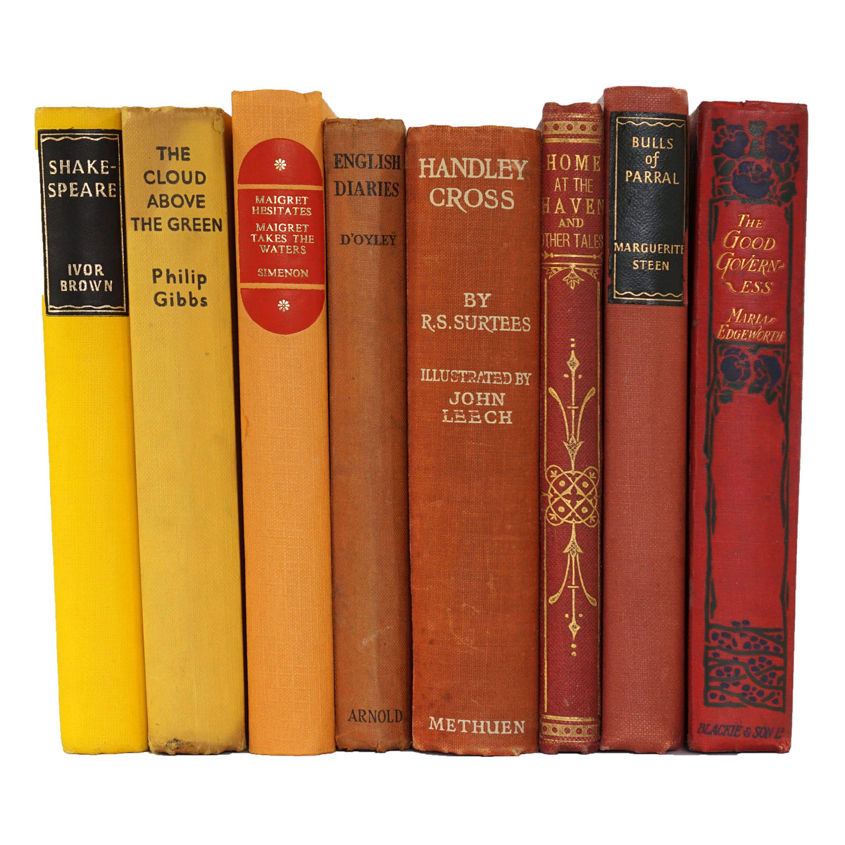 Books By The Foot: Vintage Red to Yellow