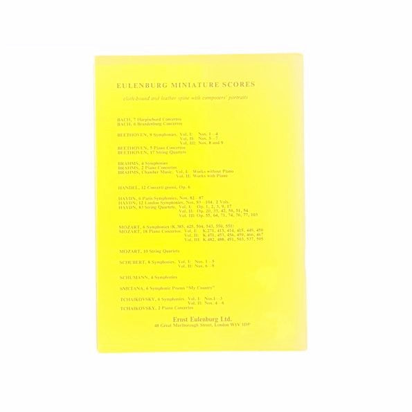 Edition Eulenburg: No. 254 Bach: Brandenburg Concerto No. 3 G major