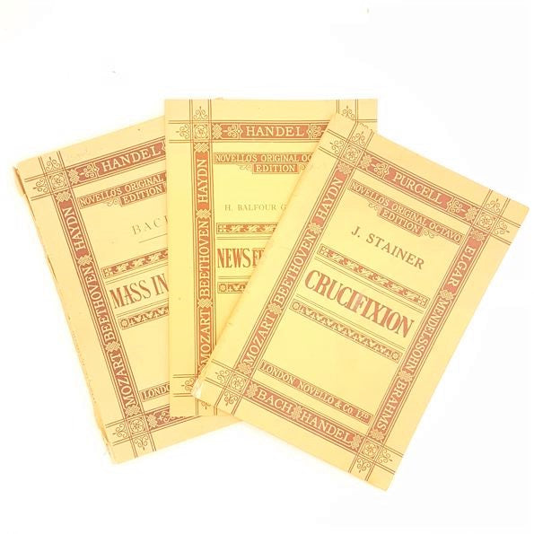 Novello's Original Octavo Edition Collection: Bach, H. Balfour Gardiner, J. Stainer 1951-5 - Country House Library