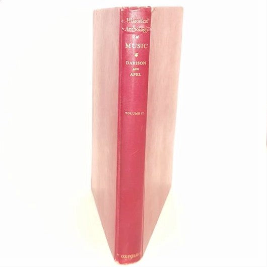 Historical Anthology of Music Vol. II by Archibald T. Davison and Willi Apel 1950 - Country House Library