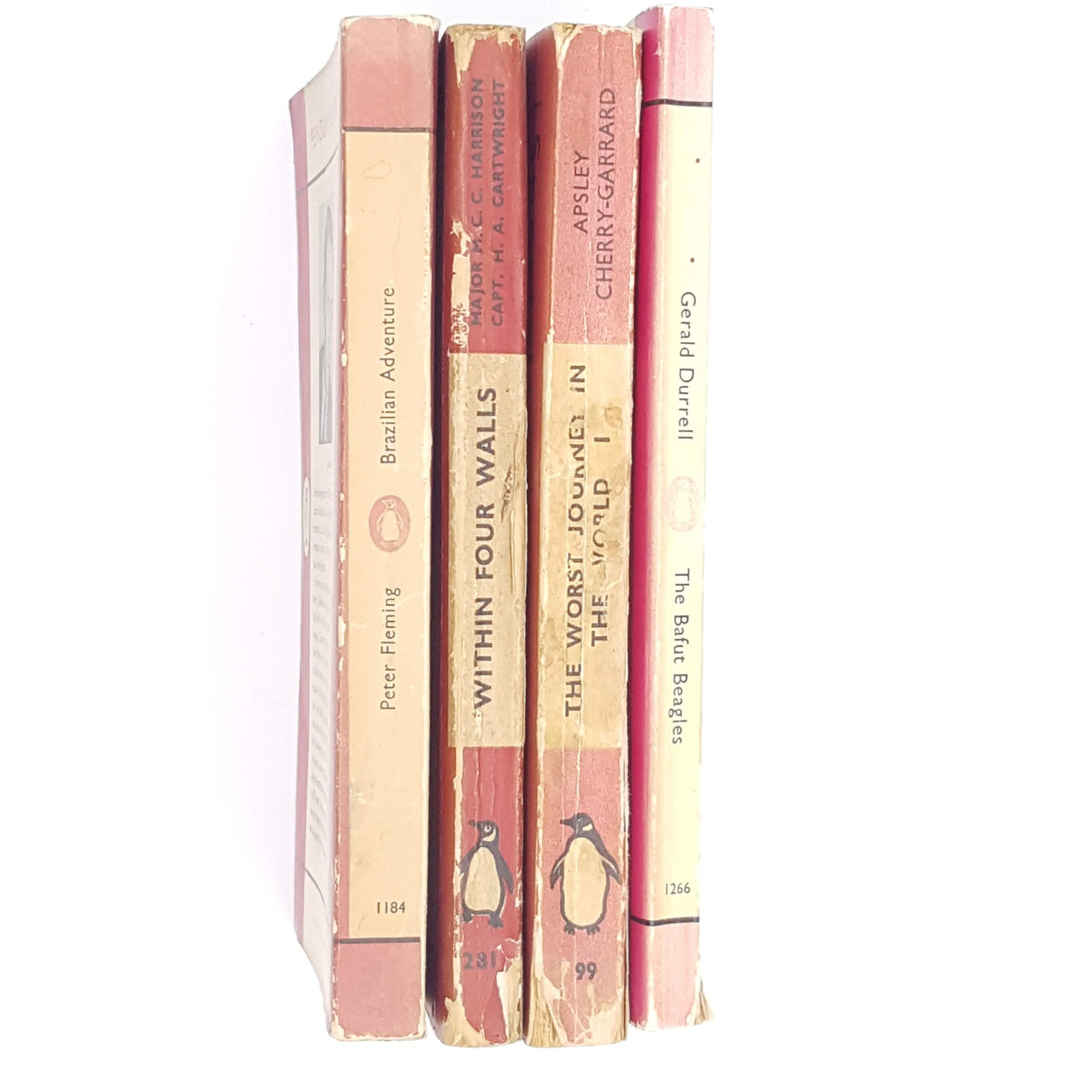 Four Book Collection of Pink Vintage Penguins