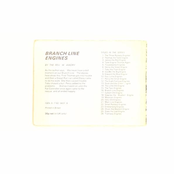 Branch Line Engines by Rev. W. Awdry 1977 (Railway Series No.16)