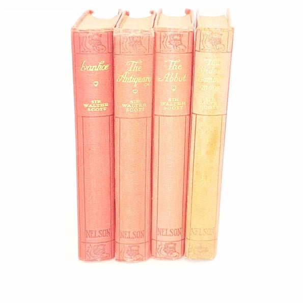 Sir Walter Scott Vintage 'Nelson's Classics' 4 Book Collection