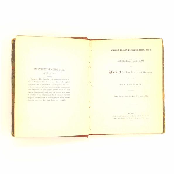Ecclesiastical Law in Hamlet: The Burial of Ophelia by R.S. Guernsey 1885