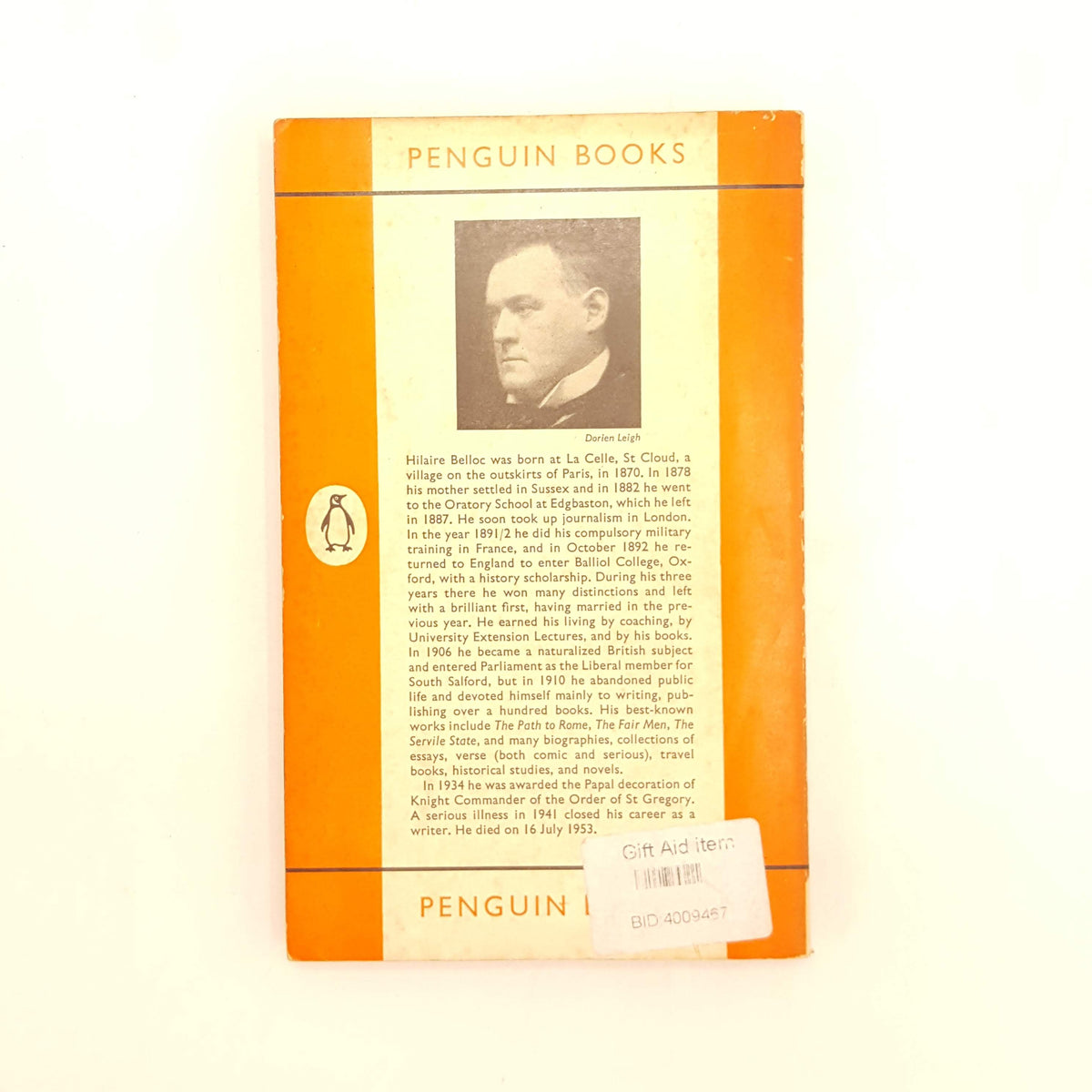 Selected Essays of Hilaire Belloc 1958 - Penguin First Edition