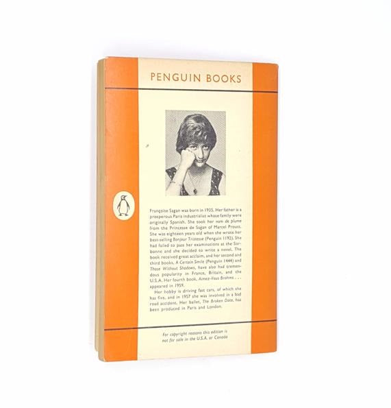 Bonjour Tristesse by Françoise Sagan, Penguin,1960