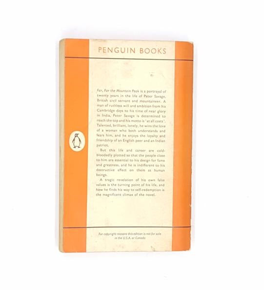 Far, Far the Mountain Peak by John Masters, Penguin,1961