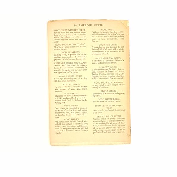 Good Cold Dishes by Ambrose Heath 1946 - First Edition