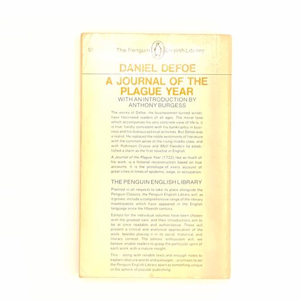 Daniel Defoe's A Journal of the Plague Year 1966