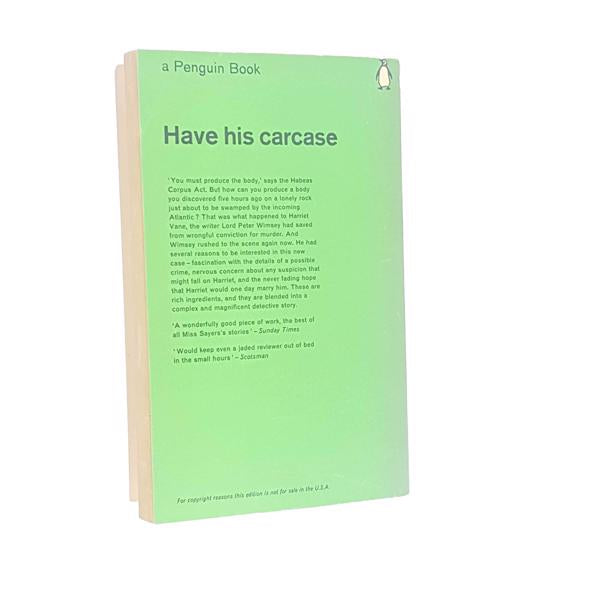 Have his Carcase by Dorothy L. Sayers 1962 - Penguin