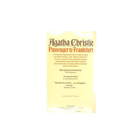 Agatha Christie's Passenger To Frankfurt 1972