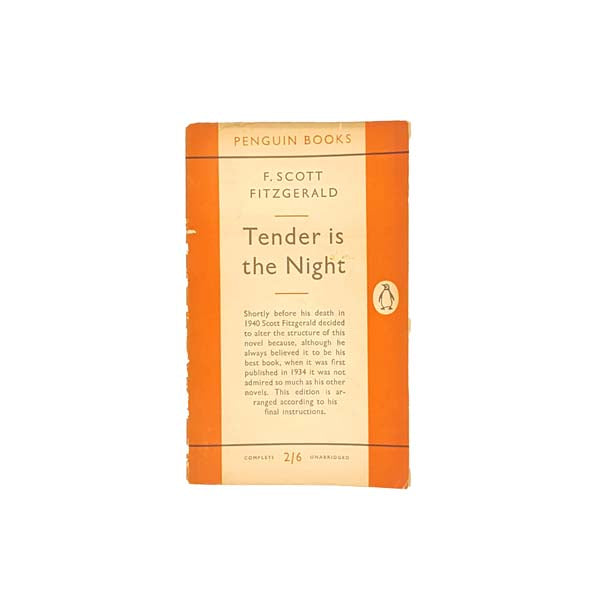 F. Scott Fitzgerald’s Tender is the Night c.1955