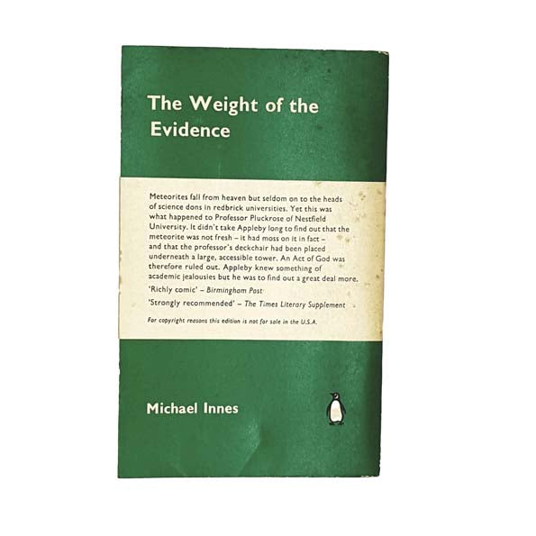The Weight of the Evidence by Michael Innes 1961 - Penguin