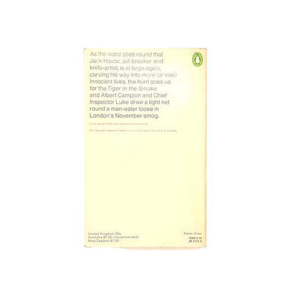 The Tiger in the Smoke by Margery Allingham 1972