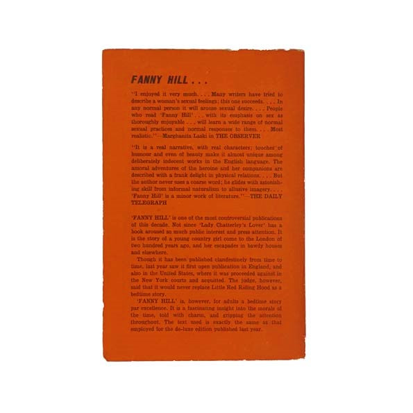 Fanny Hill: Memoirs of a Woman of Pleasure by John Cleland 1964