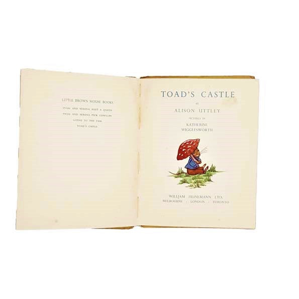 Alison Uttley's Toad's Castle 1951 - First Edition