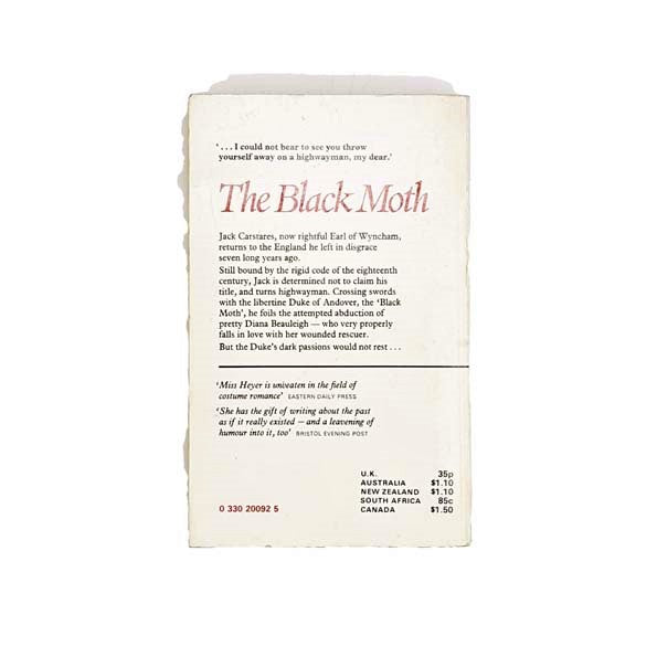 The Black Moth by Georgette Heyer 1971