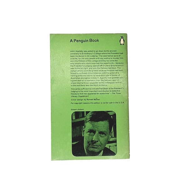 Death at the President’s Lodging by M. Innes -Penguin, 1964