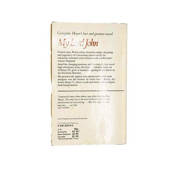 Georgette Heyer's My Lord John 1977