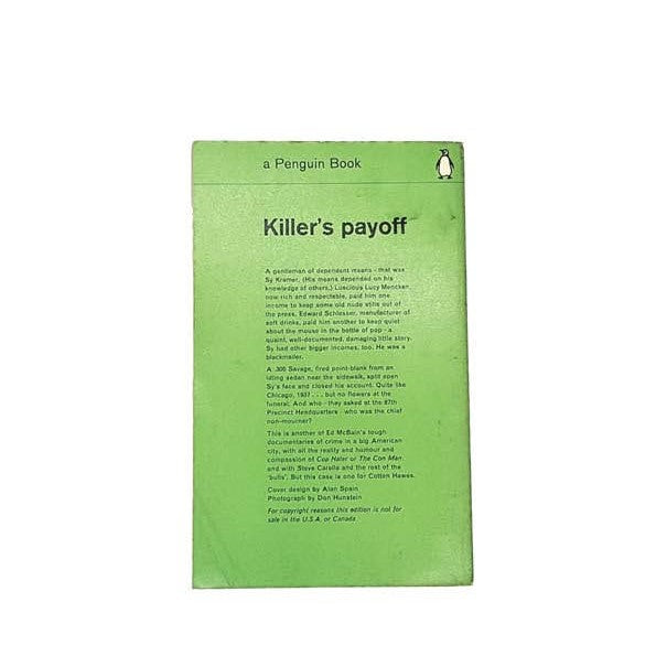 Killer’s Payoff by Ed McBain, penguin,1964