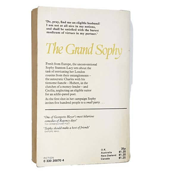 The Grand Sophy by Georgette Heyer, pan,1972
