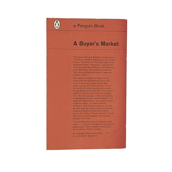 A Buyer’s Market by Anthony Powell - Penguin, 1962